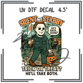Silent But Stabby UV DTF Decal