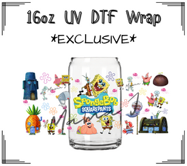 SpongeBob UV DTF Libby Wrap 16oz
