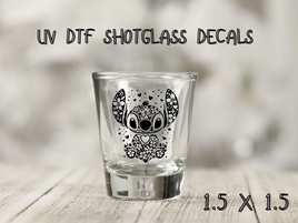 Stitch UV DTF Shot Glass Decal