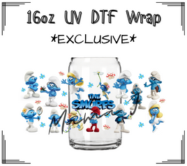 Smurfs UV DTF Libby Wrap 16oz