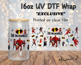 UV DTF The Incredibles Libbey Wrap 16oz