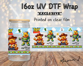 UV DTF Toy Story Pooh Libbey Wrap 16oz