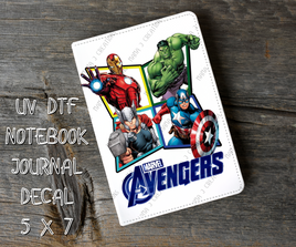 Avengers 5 x 7 UV DTF Notebook Decal