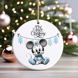 Baby Boy UV DTF Christmas Ornament Decal