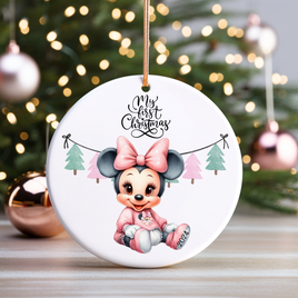 Baby Girl UV DTF Christmas Ornament Decal