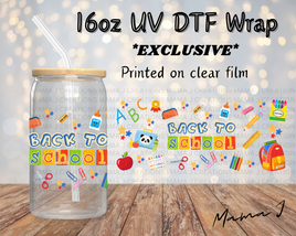 UV DTF Back To School 1 Libbey Wrap 16oz