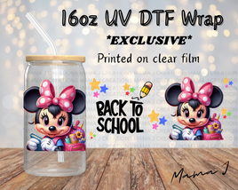 UV DTF Back To School Minnie Libbey Wrap 16oz