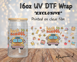 UV DTF Back To School Retro Libbey Wrap 16oz