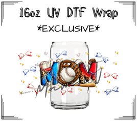Baseball Mom UV DTF Libby Wrap 16oz