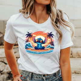 Day At The Beach With Stitch HTV Heat Transfer (Exclusive Design)