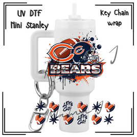 Bears UV DTF Mini Stanley Key Chain Wrap