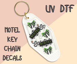 Beetlejuice UV DTF Motel Key Chain Decal