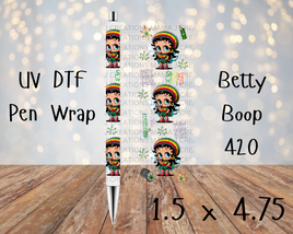 Betty Boop 420 UV DTF Pen Wrap