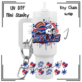 Bills UV DTF Mini Stanley Key Chain Wrap