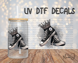 Black Queen Converse Shoes UV DTF Decal