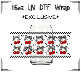 Bling Cherries UV DTF Libby Wrap 16oz