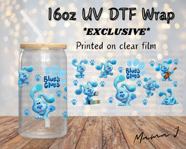 Blues Clues UV DTF Libbey Wrap 16oz