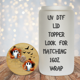 Boo Ghost UV DTF Lid Topper