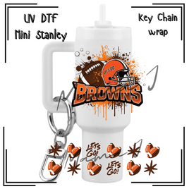 Browns UV DTF Mini Stanley Key Chain Wrap