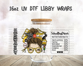 School Bus Driver Libbey Wrap 16oz