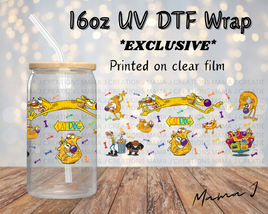 UV DTF Catdog Libbey Wrap 16oz