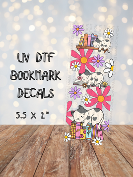 Cats & Books UV DTF Bookmark