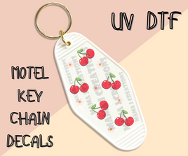 Cherry Blossom UV DTF Motel Key Chain Decal