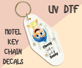 Classy & Sassy UV DTF Motel Key Chain Decal