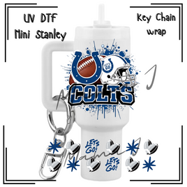 Colts UV DTF Mini Stanley Key Chain Wrap
