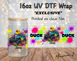 UV DTF Duck Duck Jeep Libbey Wrap 16oz