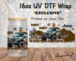 Muddy Duck Duck Jeep UV DTF Libby Wrap 16oz