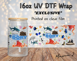 UV DTF Finding Dory Libbey Wrap 16oz