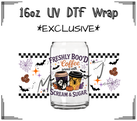 Freshly Boo'd Coffee 1 UV DTF Libby Wrap 16oz