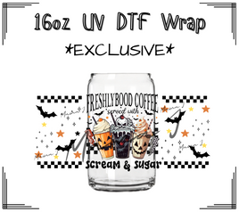 Freshly Boo'd Coffee 2 UV DTF Libby Wrap 16oz