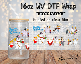 Frosty The Snowman Libbey Wrap 16oz UV DTF