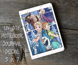 Frozen  5 x 7 UV DTF Notebook Decal