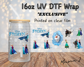 UV DTF Frozen Libbey Wrap 16oz