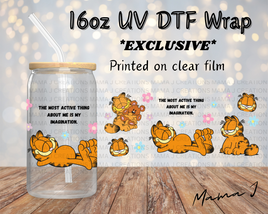 Garfield Libbey Wrap 16oz UV DTF