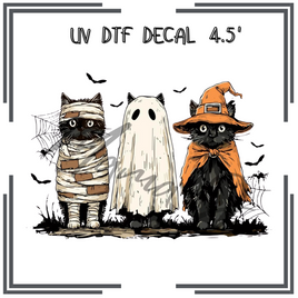 Halloween Cats UV DTF Decal