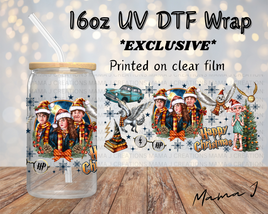 Happy Christmas UV DTF Libby Wrap 16oz