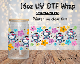 UV DTF Hello Kitty Eeyore Libbey Wrap 16oz