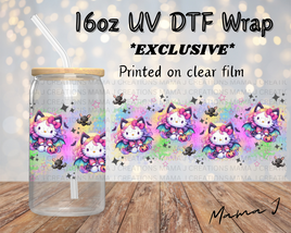 UV DTF Hello Kitty Bats Libbey Wrap 16oz