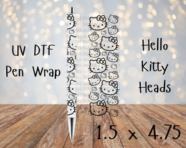 Hello Kitty Heads 1 UV DTF Pen Wrap