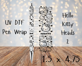 Hello Kitty Heads 2 UV DTF Pen Wrap