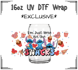 Here For The Snacks UV DTF Libby Wrap 16oz
