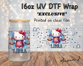 UV DTF Hello Kitty Libra Zodiac Sign Libbey Wrap 16oz