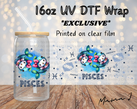 UV DTF Hello Kitty Pisces Zodiac Sign Libbey Wrap 16oz