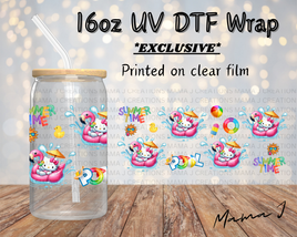 UV DTF HK Pool Party Libbey Wrap 16oz