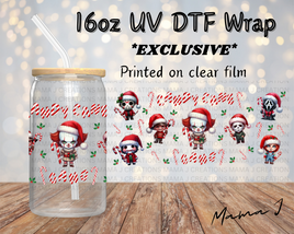 Candy Cane Gang UV DTF Libbey Wrap 16oz