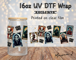 UV DTF Horror Tarot Cards Libbey Wrap 16oz